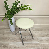 Табурет Сигма (Хром/Кремовый) УЦЕНКА