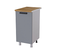 Шкаф нижний 4Р кухня Осло без столешницы (Белый/Карбон сакура)