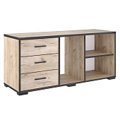 Тумба 3 ящика Гермес Лофт Тм75 (Дуб крафт серый)