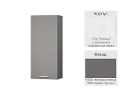 Шкаф верхний высокий В4В кухня Осло (Белый/Карбон вулкан)