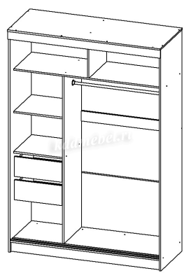 Шкаф-купе Ева 1500 (Венге)