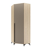 Шкаф угловой Ева 800 1С (Дуб экспресив песочный/Глиняный)