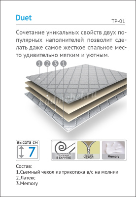 Наматрасник Topper Duet 1200*2000