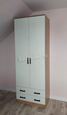 Шкаф Дуэт платяной (Дуб Вотан/Белый)