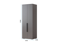 Шкаф 2-ств Селеста мм Графит_дуб вотан