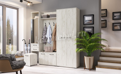 Шкаф двустворчатый Италия (Крафт белый)