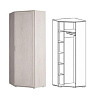 Шкаф угловой Джаз (Анкор белый)