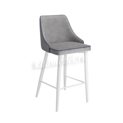 Стул полубарный Ками (Серо-синий/Белый)