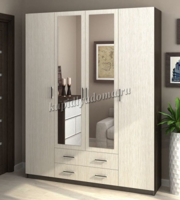 Шкаф распашной Нарцисс-3 (Венге/Белфорт) 