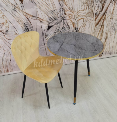 Стол СТ-112 (Серый мрамор/Ноги черные)