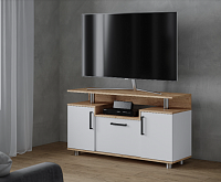 Тумба ТВ ТВ-003с (Дуб крафт золотой/Белый древесные поры)