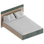 Кровать Ева 1.4 с настилом (Тира/Палм грин)