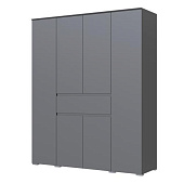 Шкаф Плейона спальня 4-х створчатый (Графит серый)