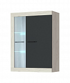 Витрина навесная Соната ВНС-800 (Дуб крафт белый/Антрацит)