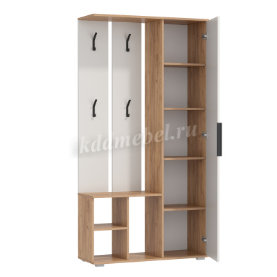 Прихожая Кармен-1 (Дуб золотой/Белый)