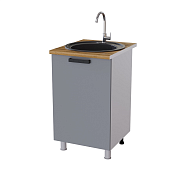 Шкаф нижний мойка 5М кухня Григгс без столешницы (Белый/Камень светлый) 