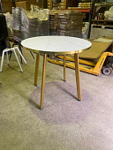 Cтол обеденный DT-805 (Белый мрамор/Каркас золото)