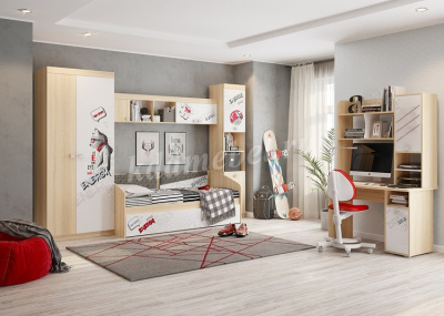 Кровать Энерджи (Дуб сонома/Белый)