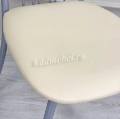 Стул Марсель К (Металлик/Кожзам бежевый)