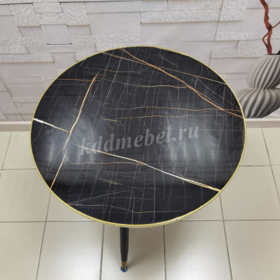 Стол СТ-112 (Черный мрамор/Ноги черные)