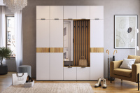 Прихожая Бери К1 Крафт золотой Дерево белое