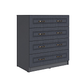 Комод Апполия 4 ящика (Графит серый/Лунный кратер)