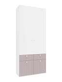 Шкаф комбинированный Фокс 332.27 (Белый /Пудровый)