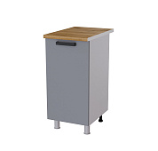 Шкаф нижний 4Р кухня Контемп без столешницы (Дуб сонома/Серый софт)