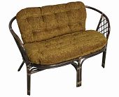 Диван двухместный RJG-Bahama (Ротанг №6, ткань Mulan 152)