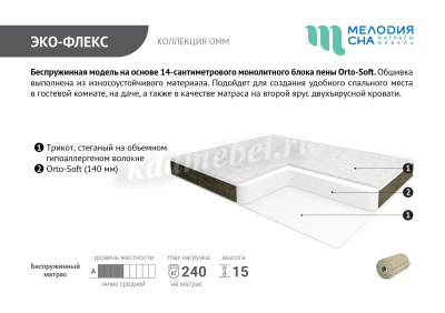 Матрас Эко-флекс 800*2000