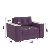 Кресло кровать Виконт_Винный