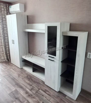 Гостиная Оскар 4 (Сосна белая Loft/Венге)