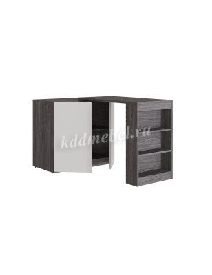 Стол-комод Левый (Черный ясень/Перламутр)