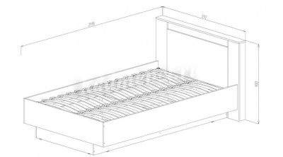 Кровать Бостон 0.9 (Дуб вотан)