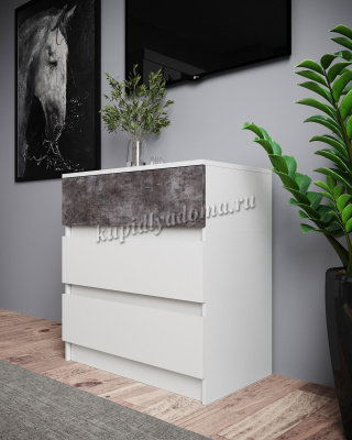 Комод Софи (Белый/Бетон темный)
