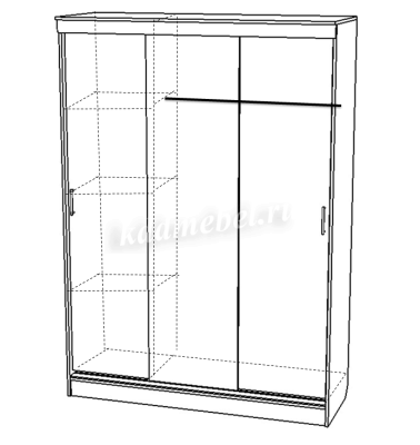 Шкаф-купе Бася (Белый)