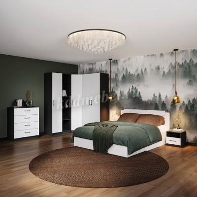 Шкаф 2д Чикаго  (Антрацит/Белый)