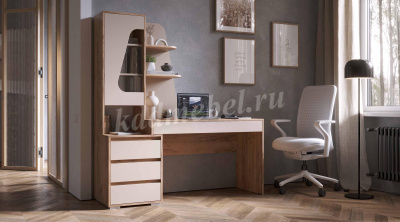 Компьютерный стол Пифагор (Дуб вотан/Кашемир)