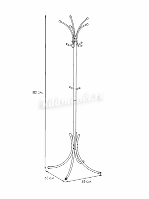 Вешалка напольная разборная Корона (Черный)