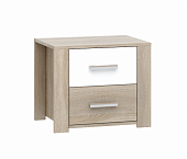 Тумба прикроватная Сопрано 2шт. (Дуб сонома/Белый)