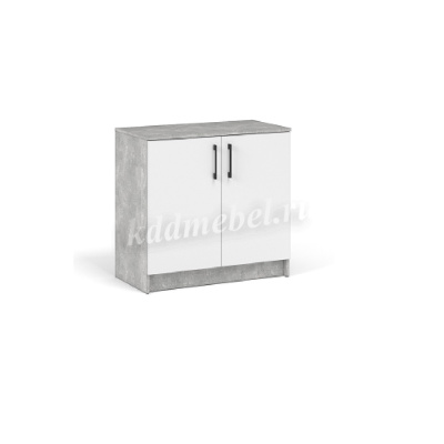 Комод 2д. Чикаго (Ателье светлый/Белый)