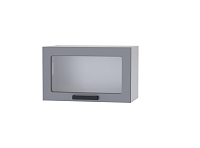 Шкаф верхний со стеклом 6ХС кухня Осло (Белый/Карбон манго)