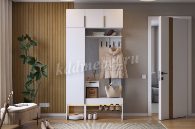 Прихожая К4 Баско (Белое дерево)
