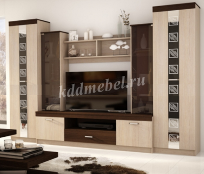 Гостиная Палермо-4 (Анкор белый/Венге)