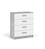 Комод Чикаго 4ящ (Ателье светлый/Белый)