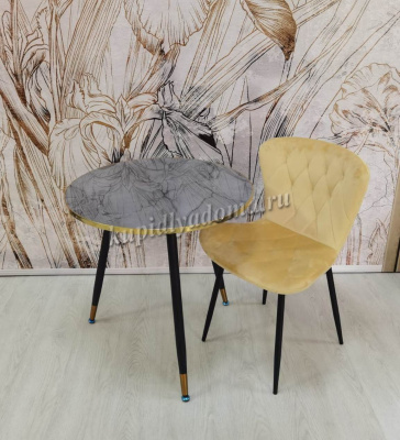 Стол СТ-112 (Серый мрамор/Ноги черные)