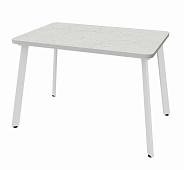 Стол обеденный Детройт профиль (Белое/Пластик Мрамор марквина белый) 