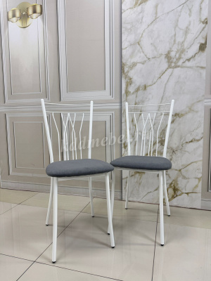Стул Марсель К (Белый/Велюр Серый)