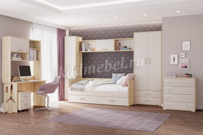 Кровать универсальная Бланка (Дуб сонома/Кашемир)