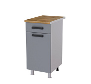 Шкаф нижний с 1 ящиком 4Р1 кухня Контемп без столешницы (Дуб сонома/Мята-софт)